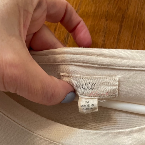 Cupio Top Ecru Crochet Neck M Women - Picture 5 of 6